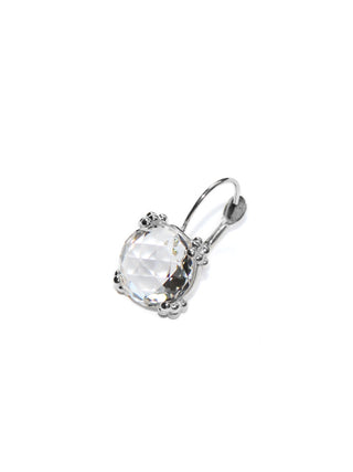 Clear Topaz Dew Drop Cluster Earrings | Silver