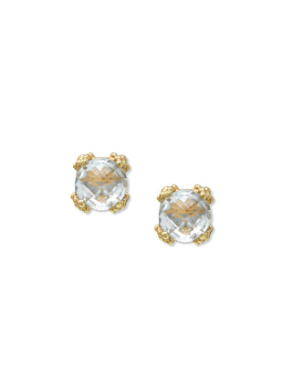 Clear Topaz Dew Drop Mini Cluster Studs