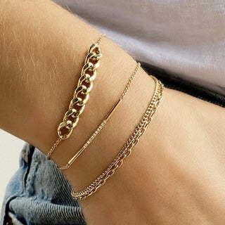 Double Chain Bracelet | 14k