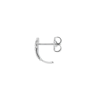 Micro North Star Diamond Half Hoops | Silver