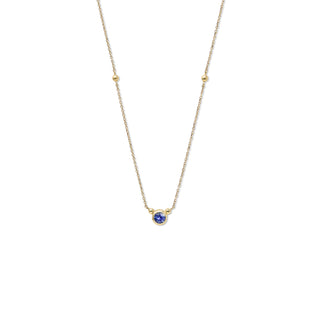 Blue Sapphire Dew Drop Bonheur Necklace