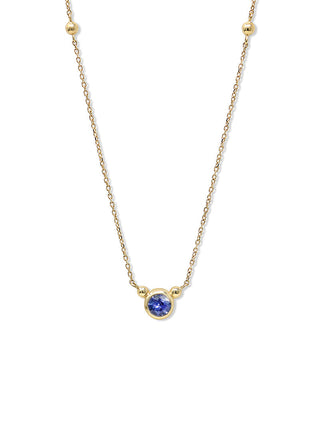 Blue Sapphire Dew Drop Bonheur Necklace