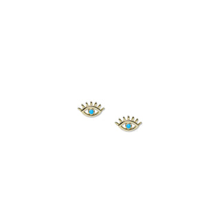 Turquoise Evil Eye Stud Earrings