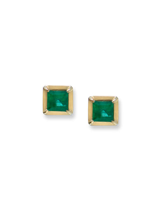 Carré Emerald Square Studs