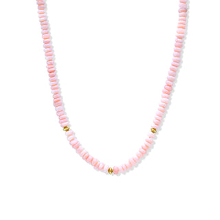 Pink Opal Rondelle Necklace