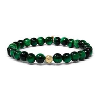 Bohème Green Tigers Eye Bracelet | 14k