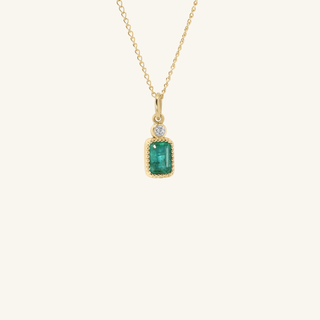 Eva Emerald Station Pendant - Anne Sportun Fine Jewellery