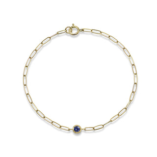 Gemstone Paperclip Bracelet