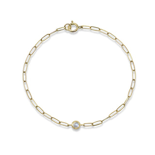 Gemstone Paperclip Bracelet