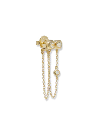 Topaz Jaeda Double Chain Earrings