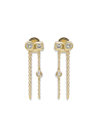 Topaz Jaeda Double Chain Earrings