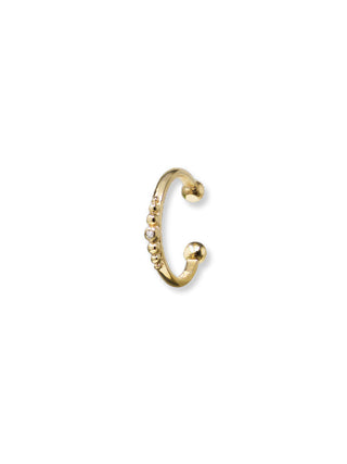 Single Dew Drop Diamond Ear Cuff | 14k