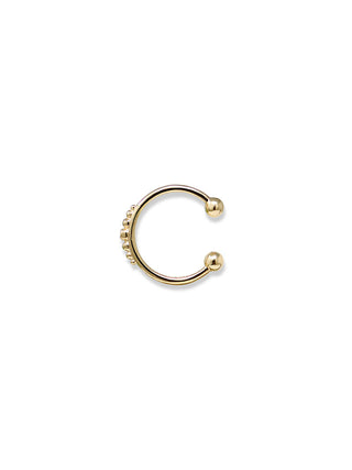 Single Dew Drop Diamond Ear Cuff | 14k