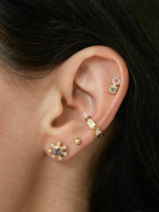 Pink & Green Sapphire Jaeda Double Studs