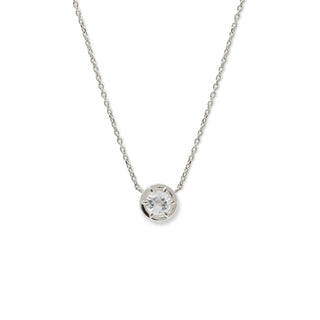 Mélia Kate Topaz Solitaire Necklace | Silver
