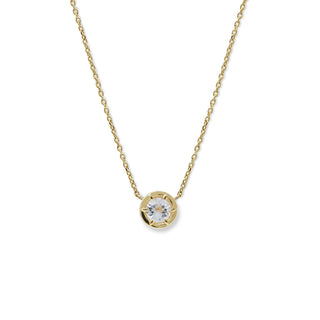 Mélia Kate Topaz Solitaire Necklace | 14k