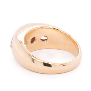 Custom 3 Diamond Bombe Ring