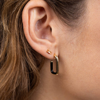 Baguette Champagne Earrings | Gold Vermeil