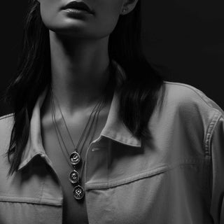 'We Two Are One' Ravens Talisman Necklace | Silver