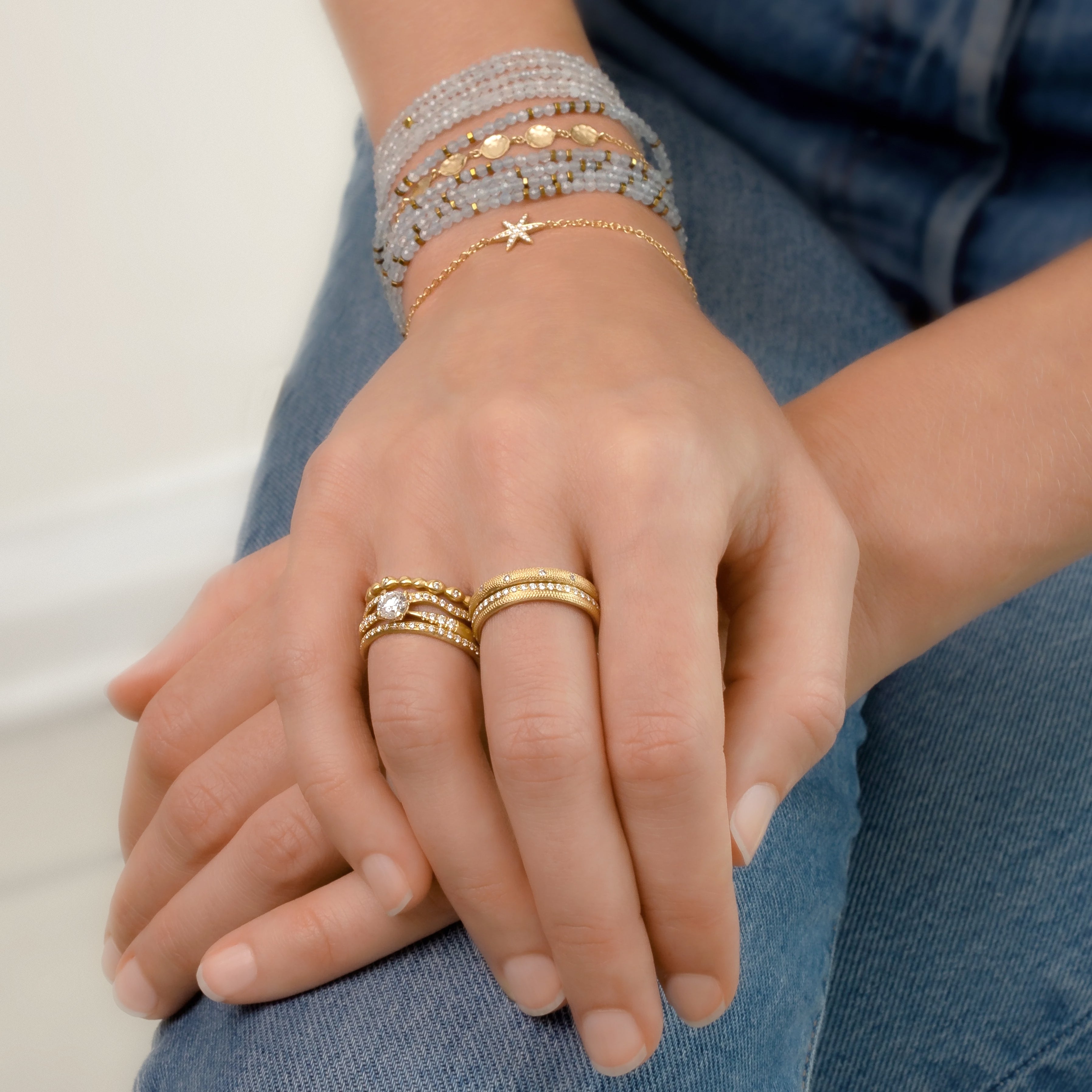 2mm Single Row Diamond Pave Band
