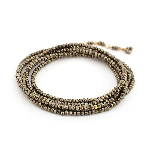 Pyrite Wrap Bracelet - Necklace