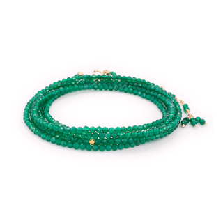 Green Onyx Wrap Bracelet - Necklace