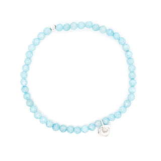 Gemstone Stretchie Baby Lucky Bracelet - Silver - Anne Sportun Fine Jewellery