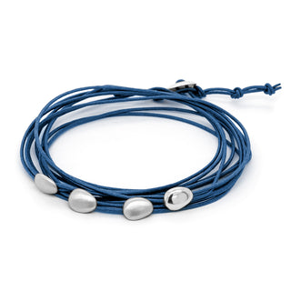 Linen Cord Four Matte Petal Bracelet