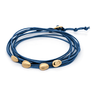 Linen Cord Four Matte Petal Bracelet