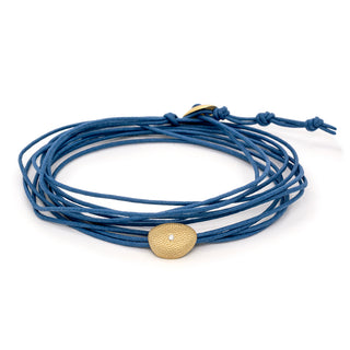 Linen Cord Single Diamond Stardust Petal Bracelet