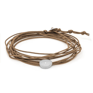 Linen Cord Single Diamond Stardust Petal Bracelet