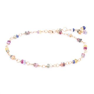 Hand-Tied Natural Gemstone Bracelet