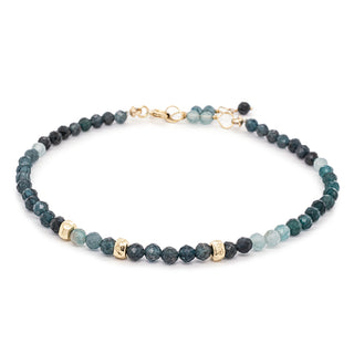 Hammered Bead Natural Gemstone Bracelet - Anne Sportun Fine Jewellery