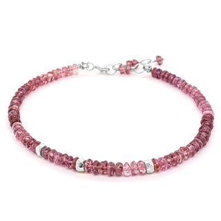 Hammered Bead Natural Gemstone Bracelet - Anne Sportun Fine Jewellery