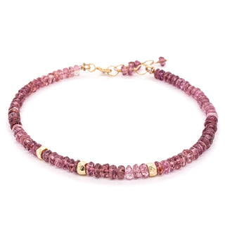 Hammered Bead Natural Gemstone Bracelet - Anne Sportun Fine Jewellery