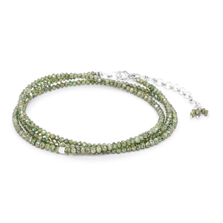 Petite Diamond Bead Wrap Bracelet-Necklace