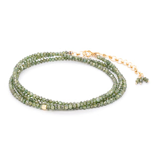 Petite Diamond Bead Wrap Bracelet-Necklace