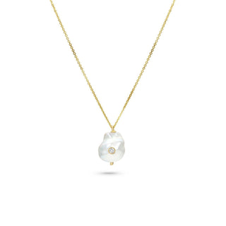 Diamond Set Baby Baroque Necklace