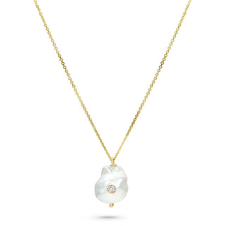 Diamond Set Baby Baroque Necklace