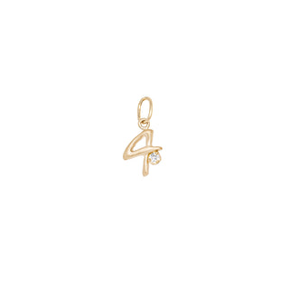 Number Charm with Diamond