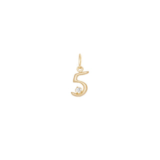 Number Charm with Diamond