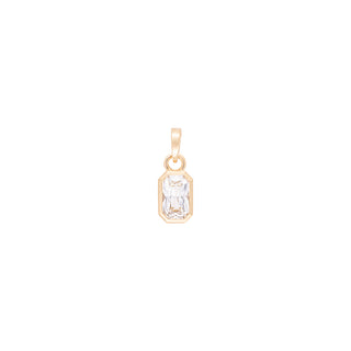 No.20 'Archive' 0.61ct Radiant Cut White Sapphire Charm