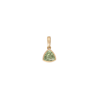 'Archive' No.01 Pear Green Trillion Sapphire Charm - Anne Sportun Fine Jewellery