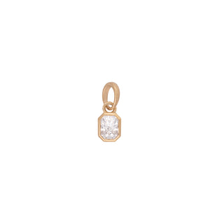 'Archive' No.25 White Sapphire Radiant Cut Charm