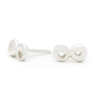 Double Dot Lucky Stone Stud Earrings
