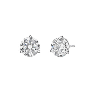 Round Lab Diamond Classic Prong Stud Earrings