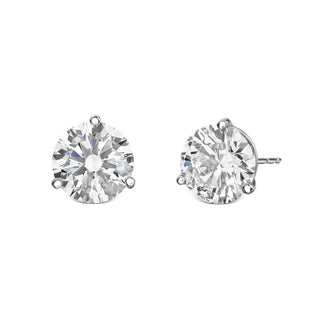 Round Lab Diamond Classic Prong Stud Earrings