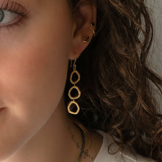 Triple Open Shape Hook Earrings - Anne Sportun Fine Jewellery