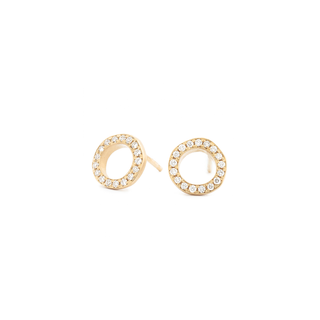 Open 'Lilydust' Diamond Stud Earrings