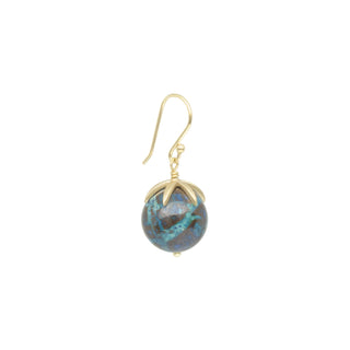 Cage Cap Gemstone Ball Earrings - Anne Sportun Fine Jewellery